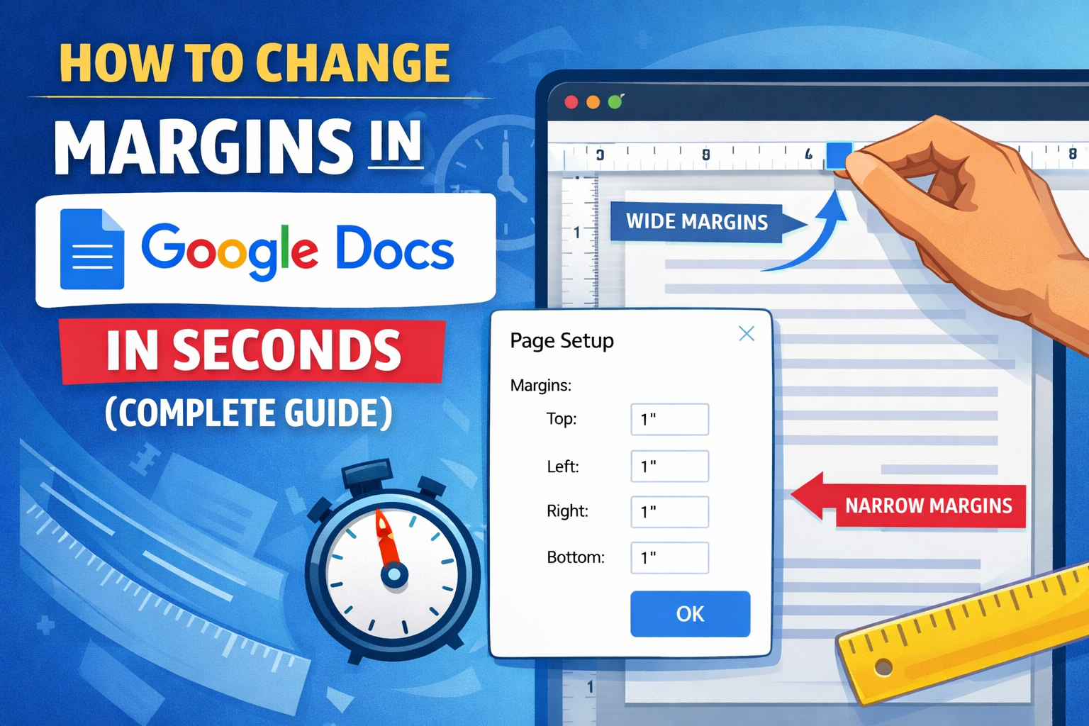 how to change margins in google docs