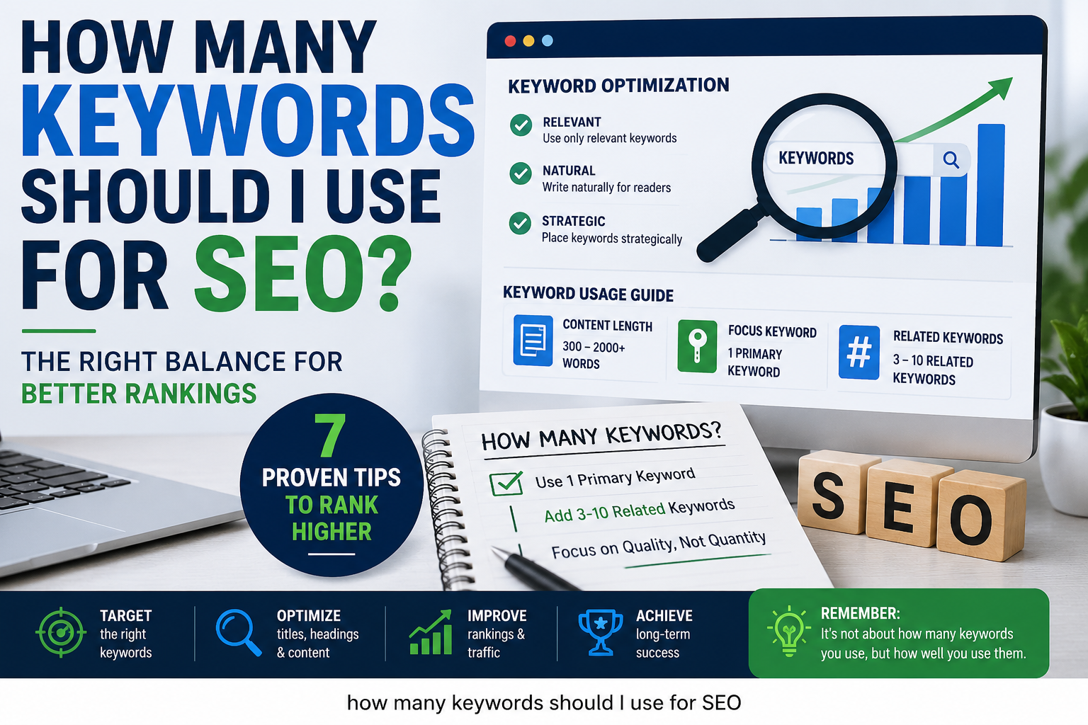 how many keywords should I use for SEO